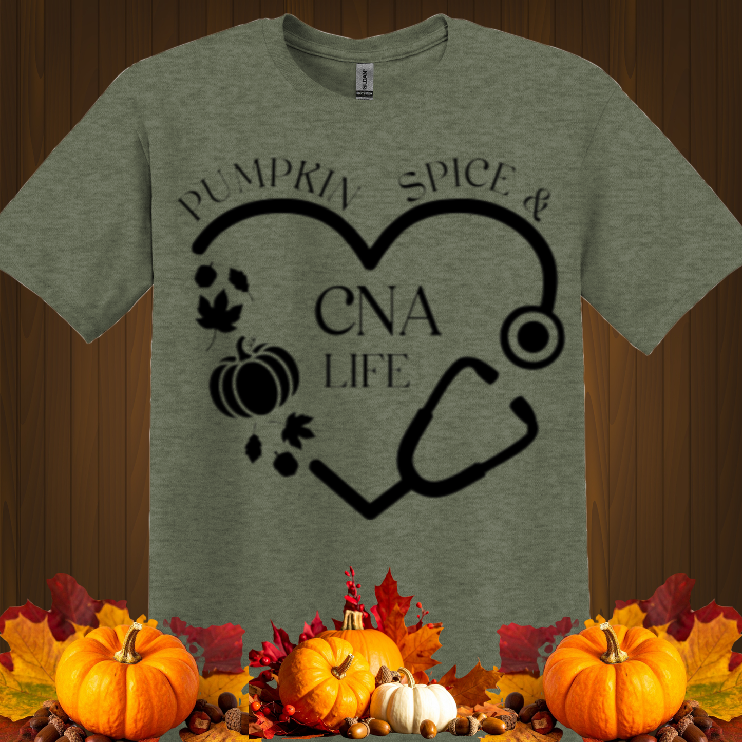 FALL GRAPHIC T-SHIRT-PUMPKIN SPICE AND CNA LIFE