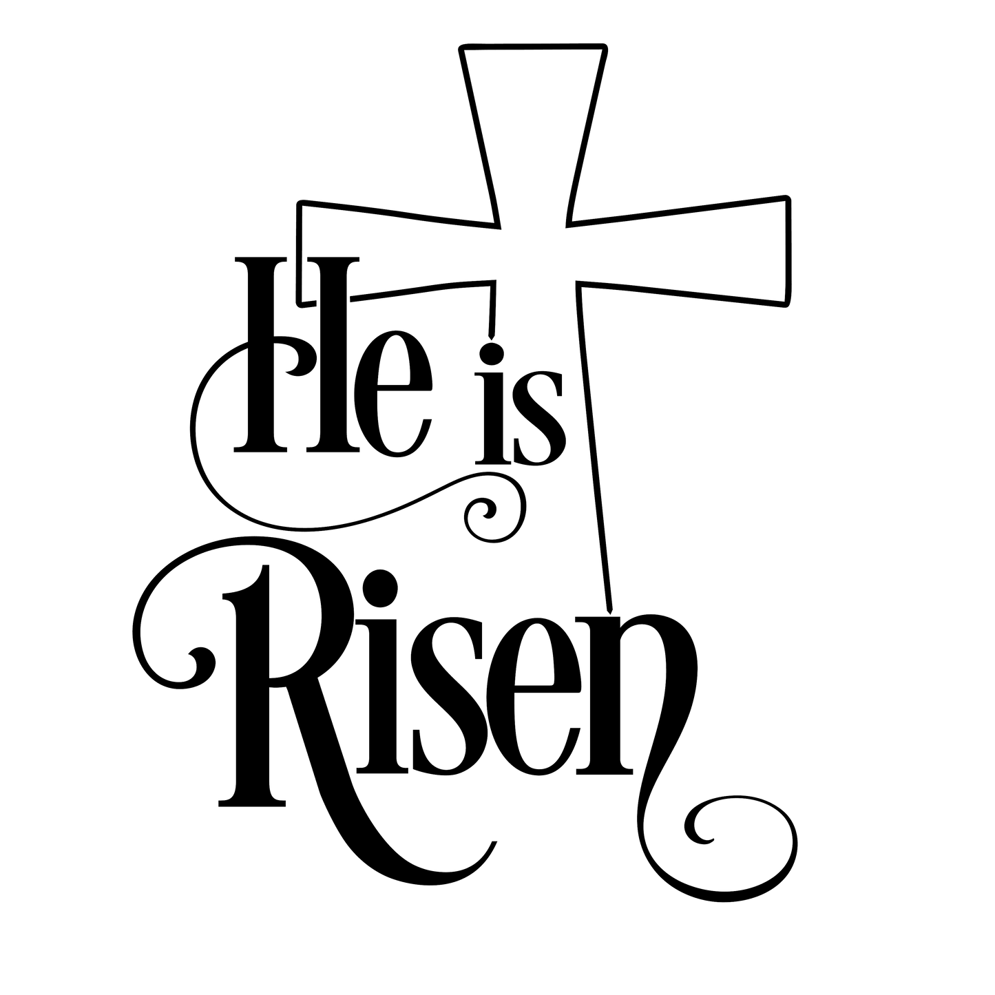 CHRISTIAN EASTER GRAPHIC T-SHIRT, HE IS RISEN