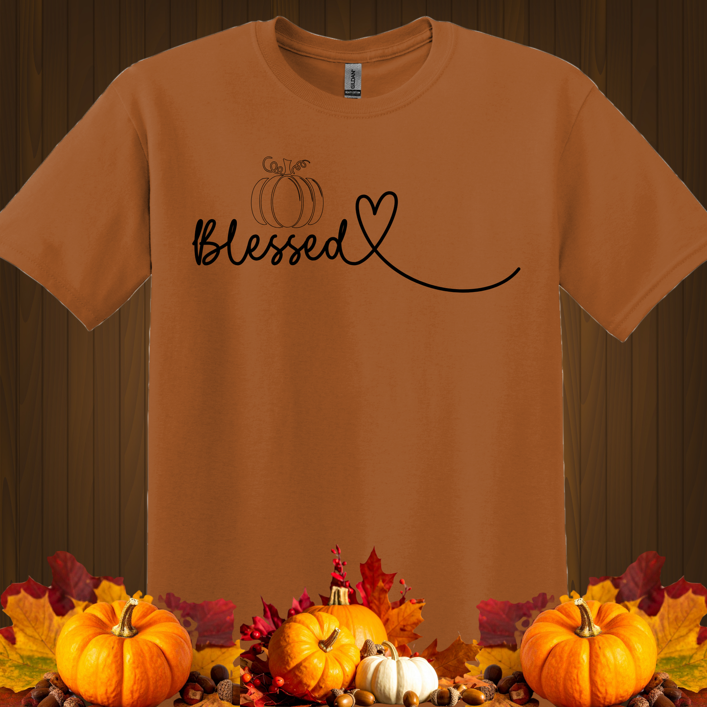FALL GRAPHIC T-SHIRT-BLESSED
