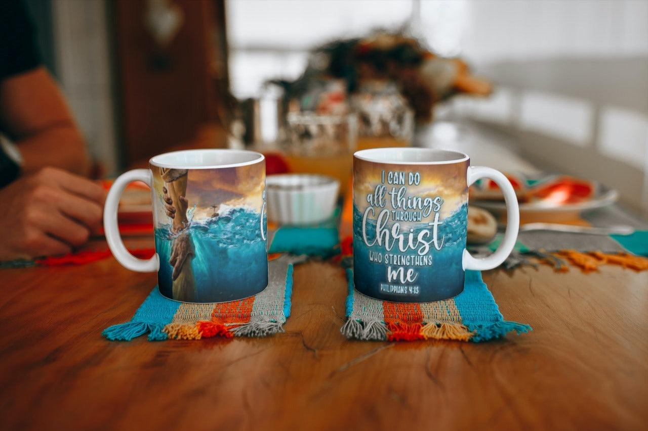 Sublimation Mugs, Faith, I can do all things through Christ