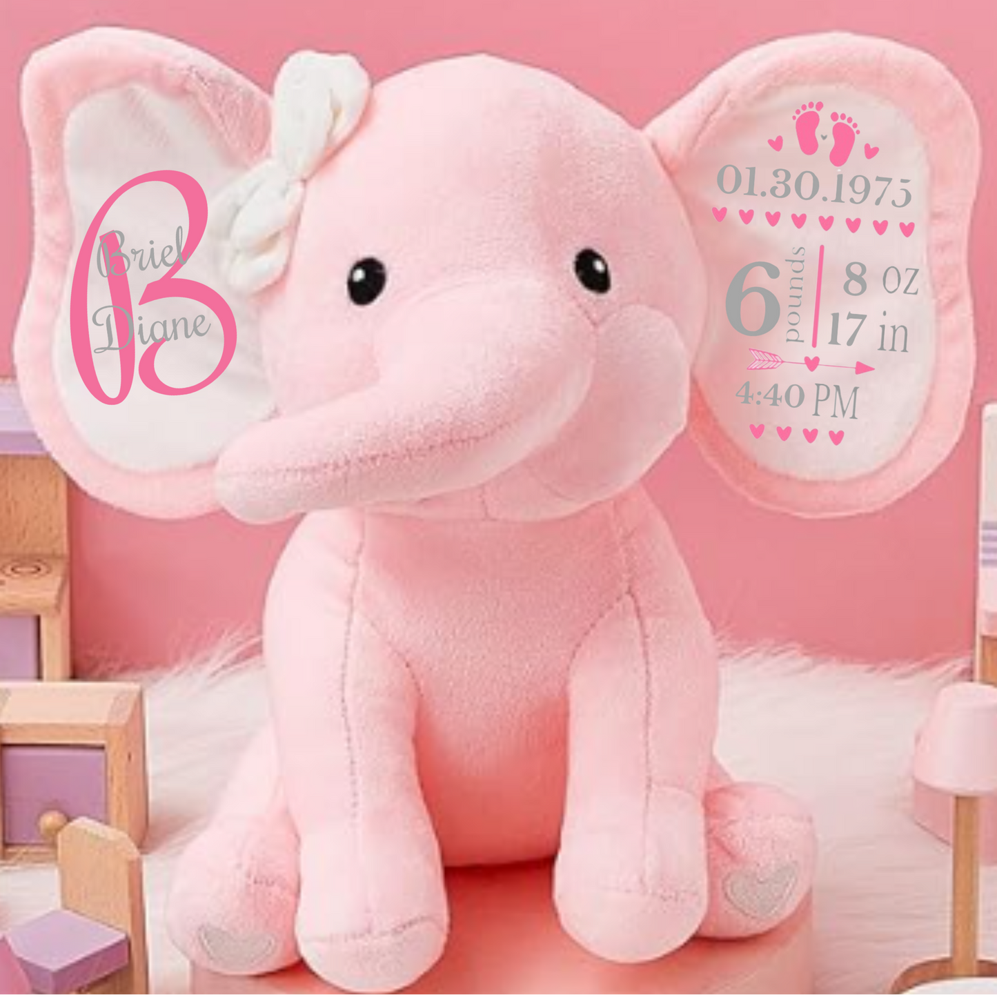 BIRTH ANNOUNCEMENT ELEPHANT