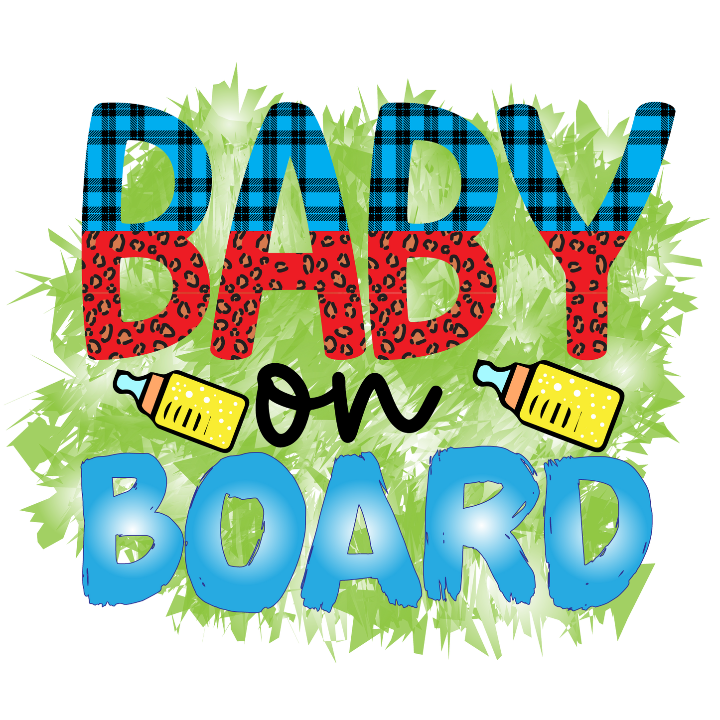 SUBLIMATION BABY ONESIE, BABY ON BOARD