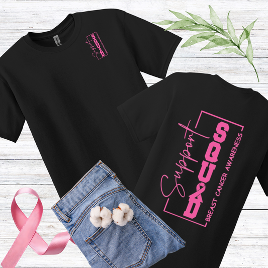BREAST CANCER AWARENESS GRAPHIC T-SHIRT-SUPPORT SQUAD 2