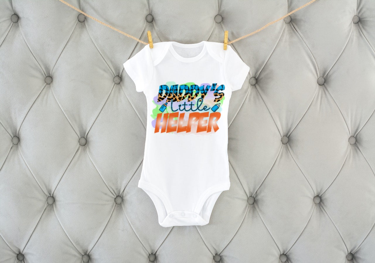 SUBLIMATION BABY ONESIE, DADDY'S LITTLE HELPER