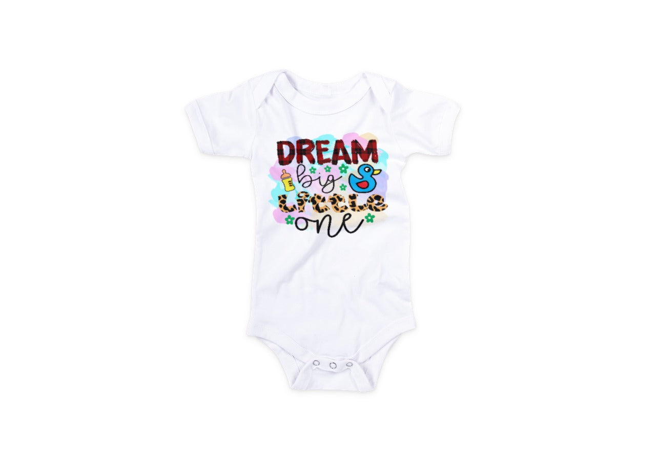 SUBLIMATION BABY ONESIE, DREAM BIG LITTLE ONE