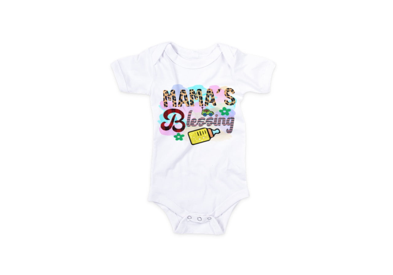 SUBLIMATION BABY ONESIE, MAMA'S BLESSING