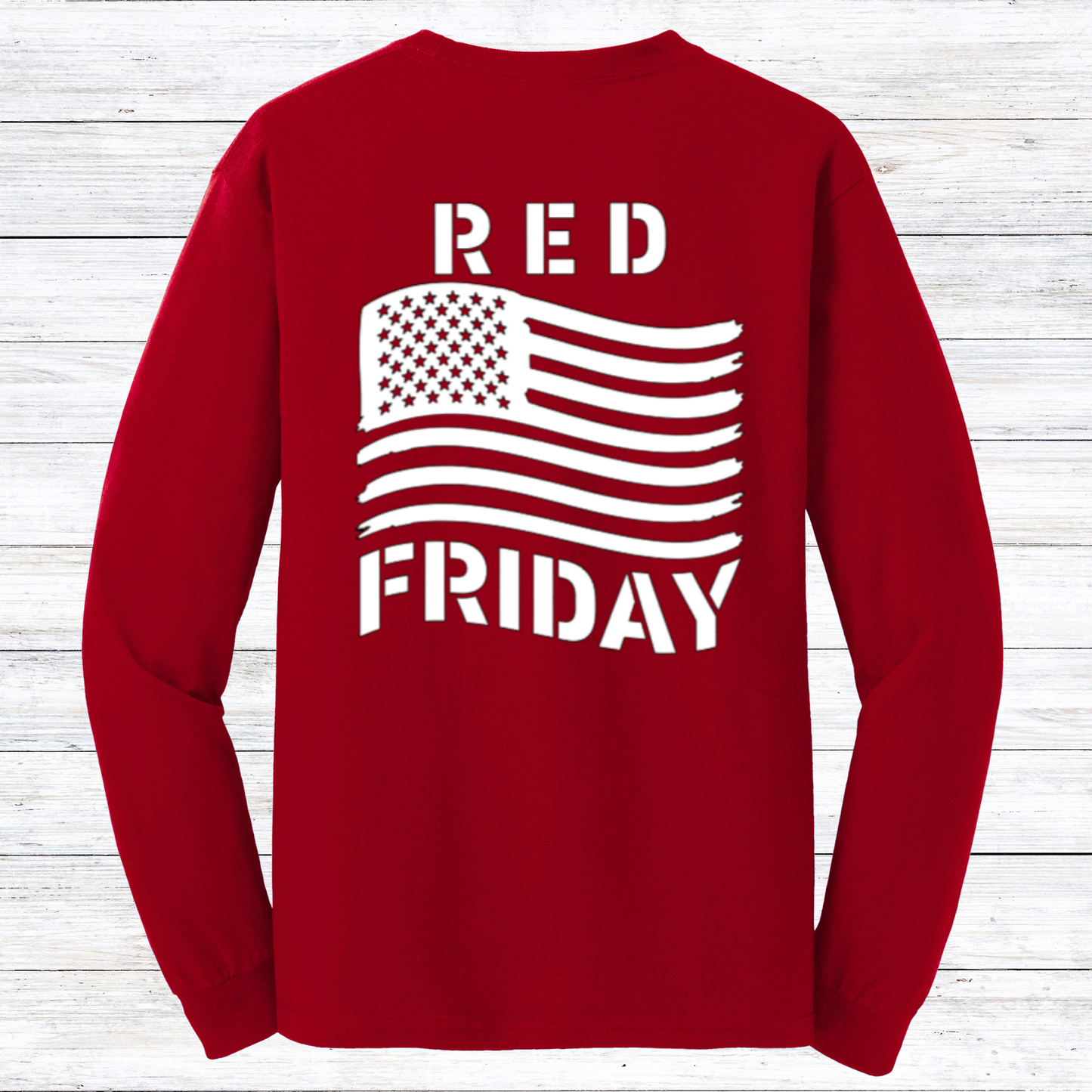RED FRIDAY GRAPHIC T-SHIRT-HTV-LONG SLEEVE
