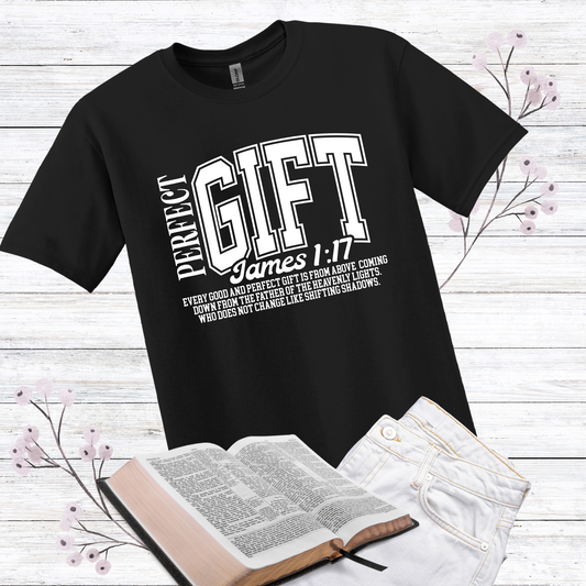 CHRISTIAN GRAPHIC T-SHIRT, PERFECT GIFT JAMES 1:17