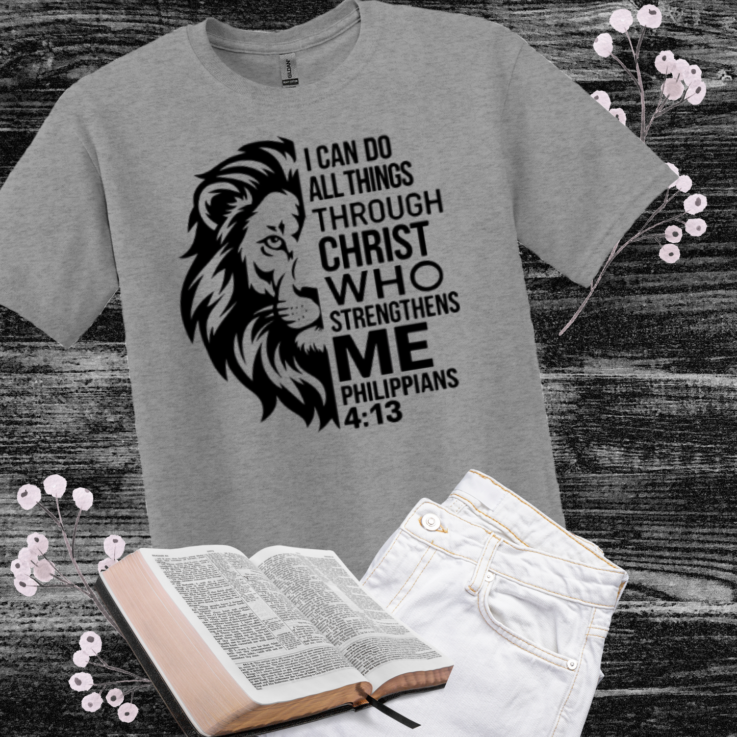 CHRISTIAN GRAPHIC T-SHIRT, PHILIPPIANS 4:13
