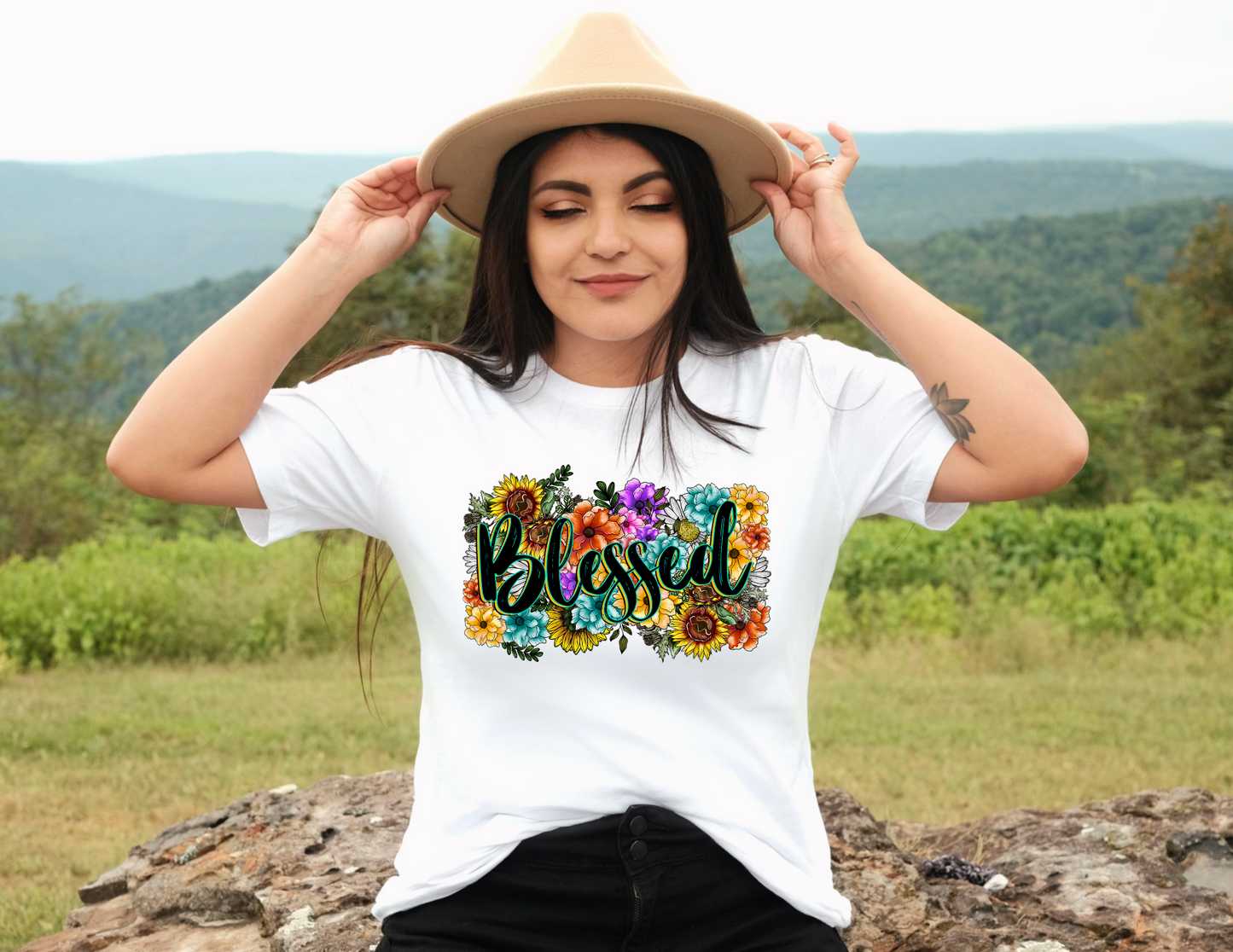 Sublimation T-Shirts, Faith, Blessed sunflowers