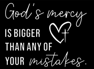 CHRISTIAN GRAPHIC T-SHIRT, GOD'S MERCY HEART