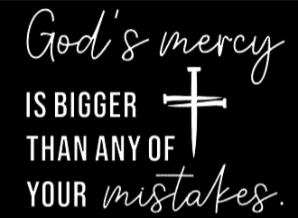 CHRISTIAN GRAPHIC T-SHIRT, GOD'S MERCY CROSS