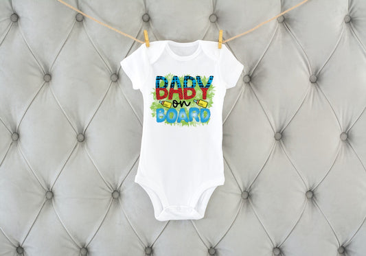 SUBLIMATION BABY ONESIE, BABY ON BOARD